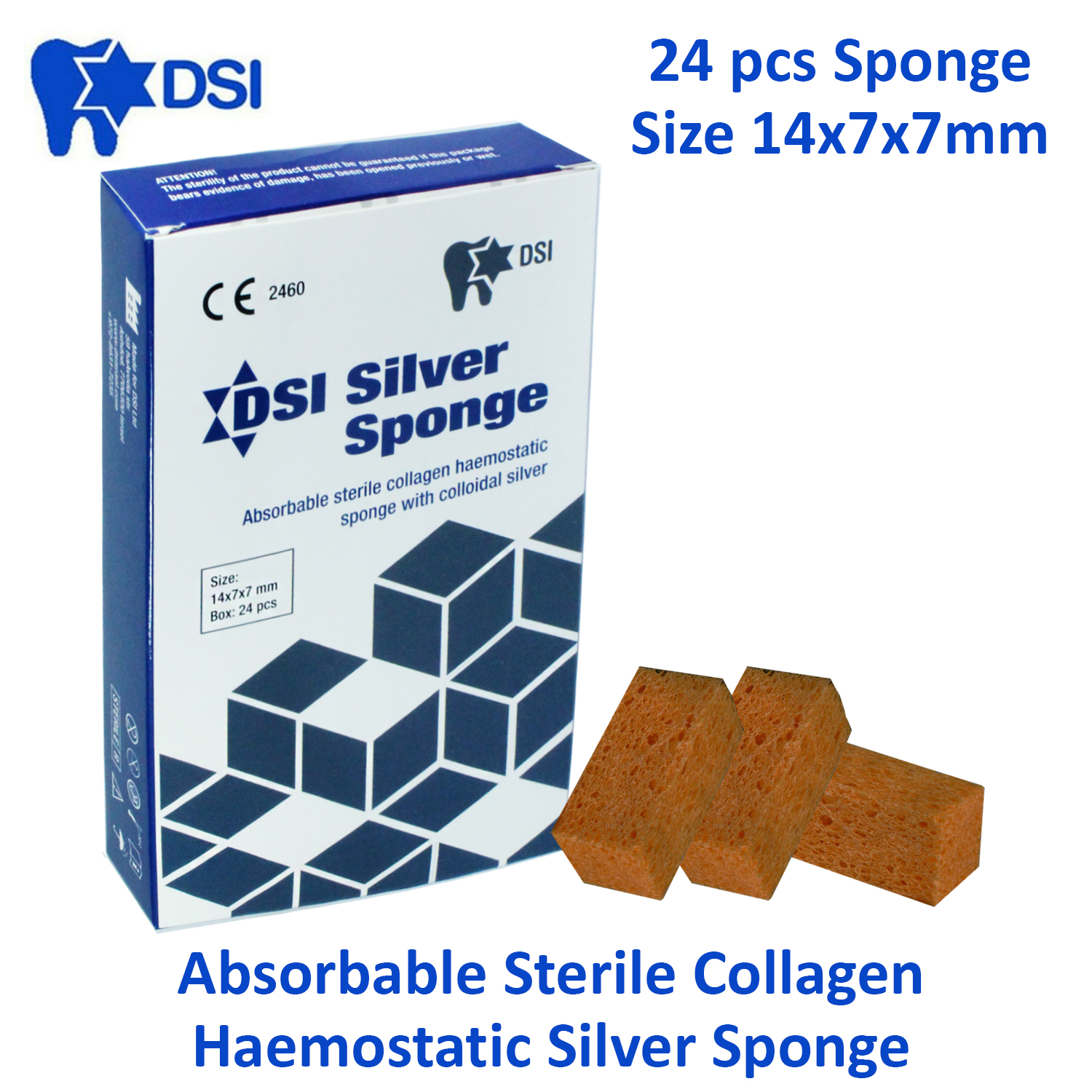 DSI Dental Sterile Gelatine Hemostatic Silver Sponge Gelfoam Cubes 24pcs eBay