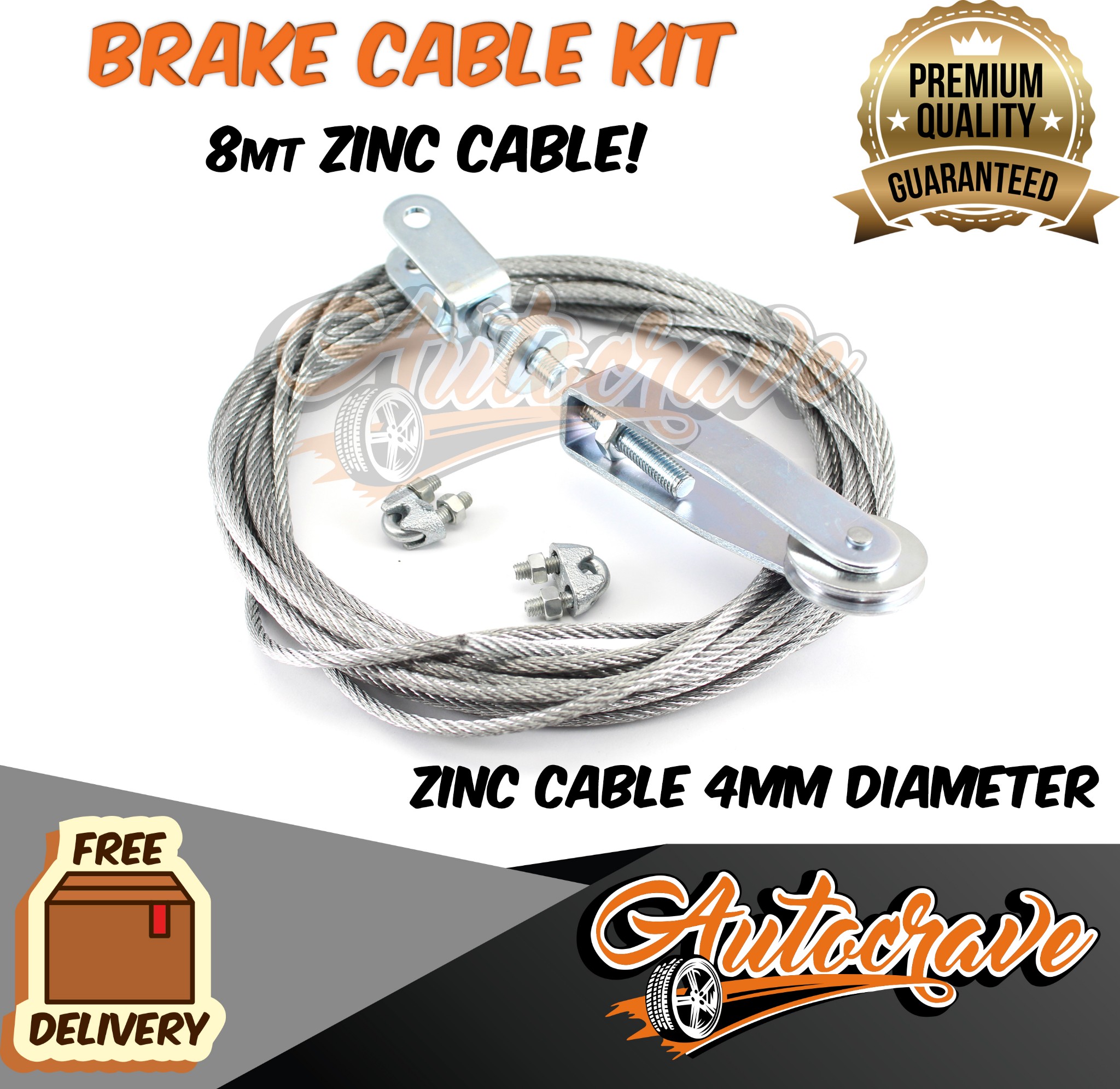 Trailer Hand Brake Cable Kit Adjuster Cable Clip Caravan Boat