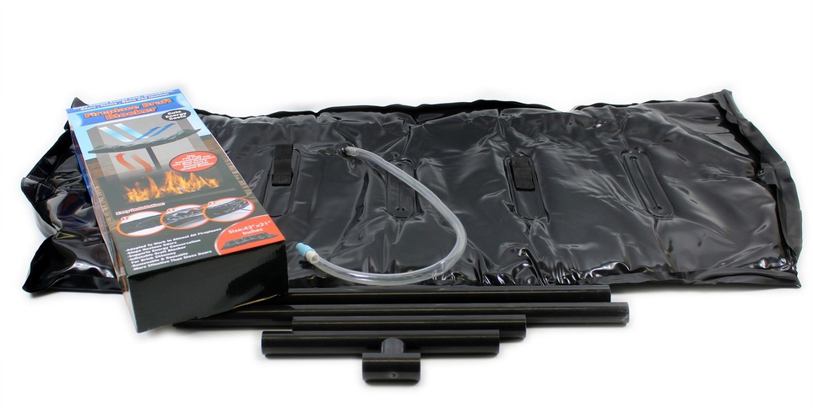 FIREPLACE DRAFT BLOCKER FIRE CHIMNEY INFLATABLE HEAT LOSS BALLOON 43" X