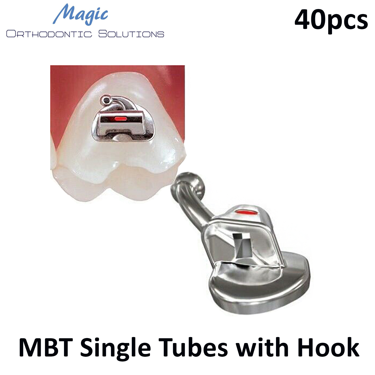 40X Dental Magic Orthodontic Mini Buccal Tube Single Nonconvertional