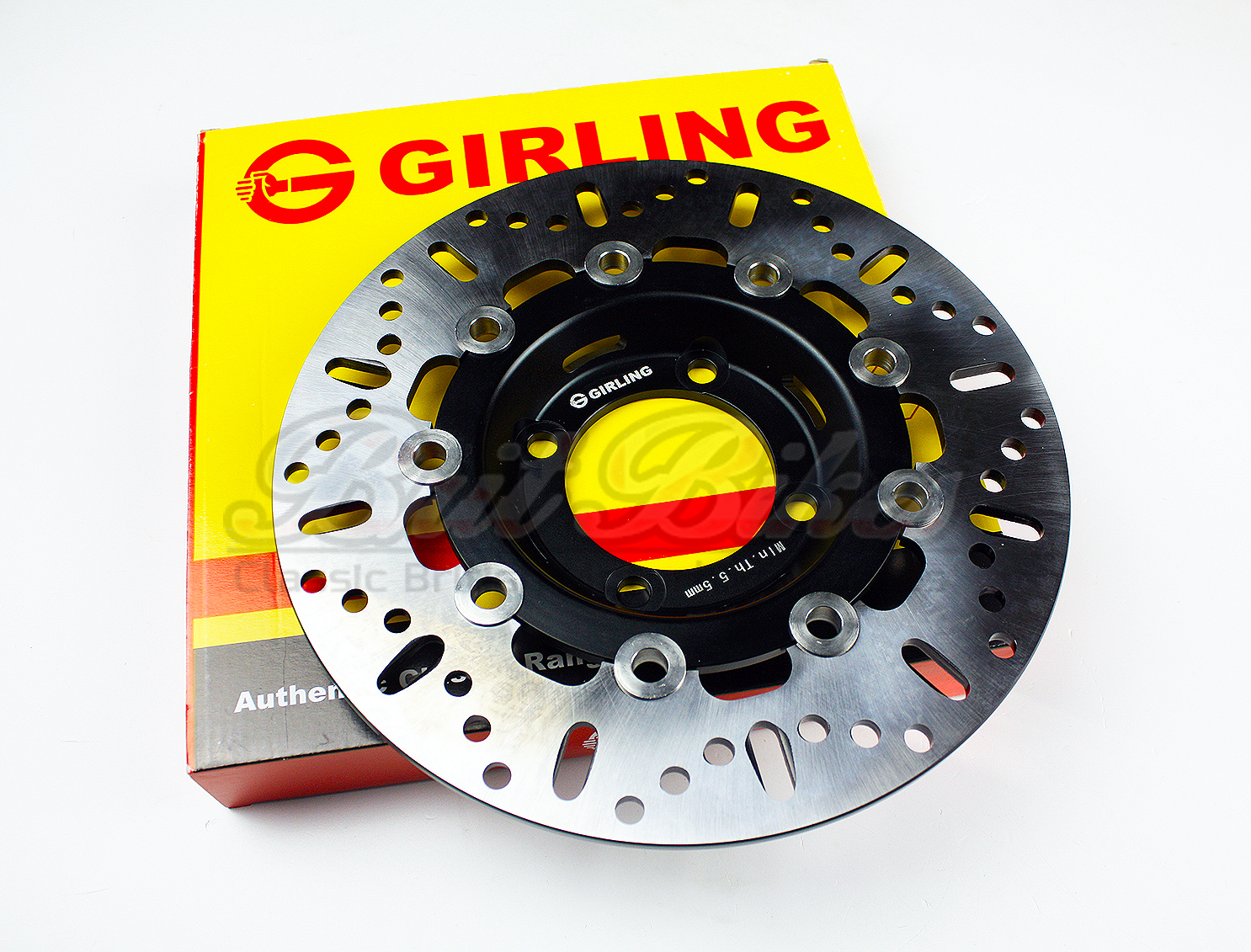 GIRLING BRAKE CALIPER, DISC & PADS SET CP2696 FOR BSA TRIUMPH 604101