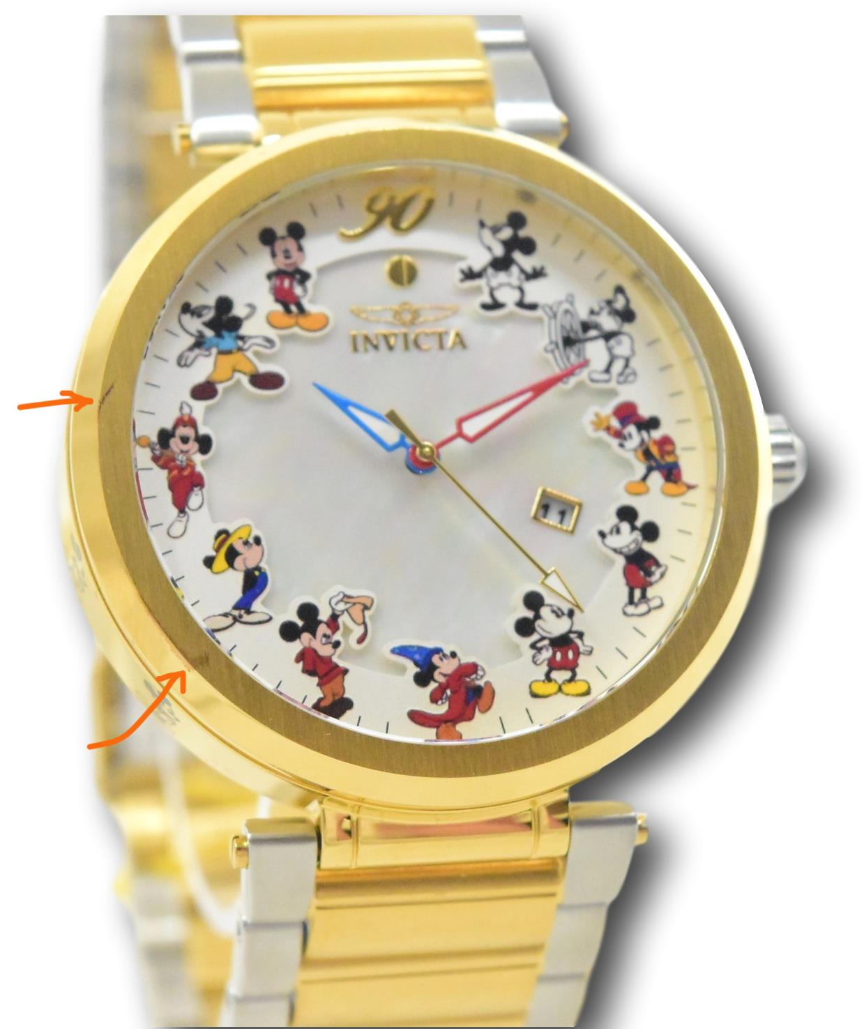 Invicta Disney 90th Anniversary Men's 45mm Limited Edition GoldTone