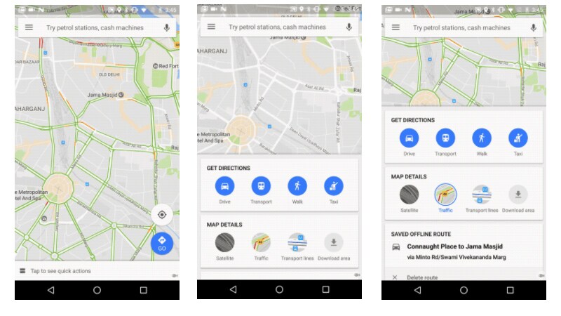 Google Maps Home Screen Redesigned for India, Gets New 'Quick Actions