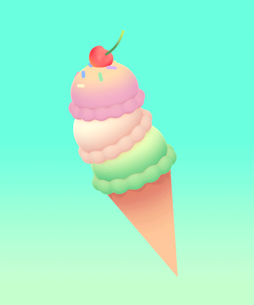 Dessert food 3d GIF on GIFER by