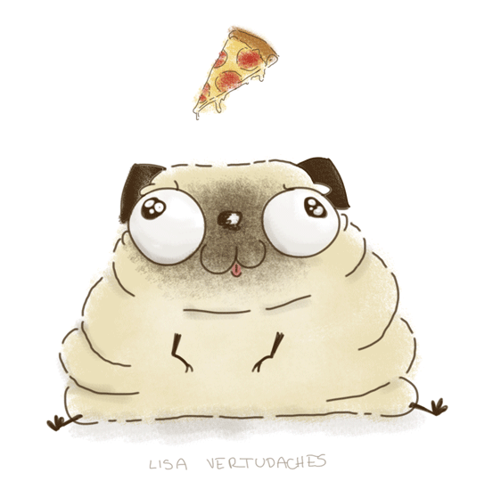 Lisa vertudaches pug cartoon cute pug GIF on GIFER by Boris
