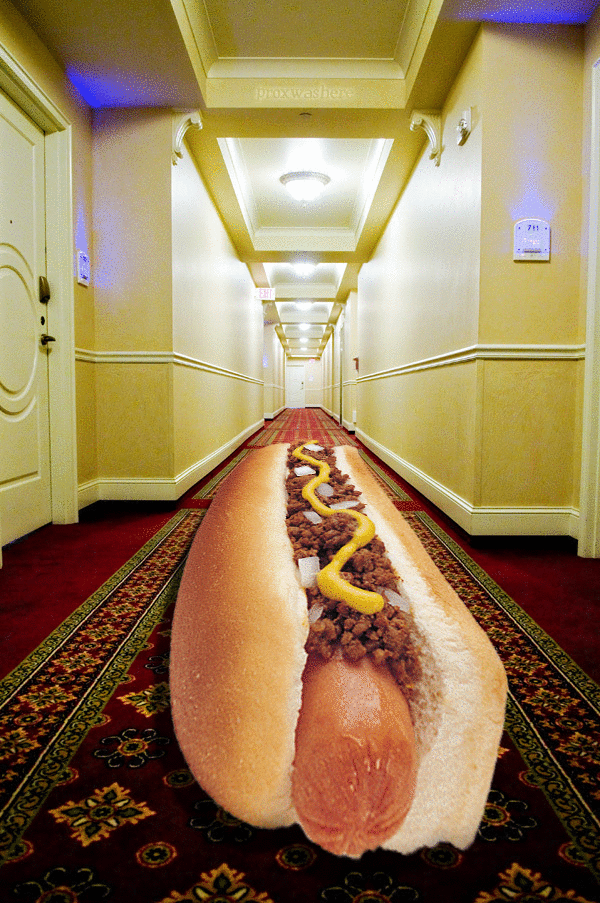 Hotdog hallway chili GIF Find on GIFER