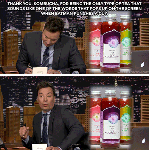 GIF kombucha television jimmy fallon animated GIF on GIFER