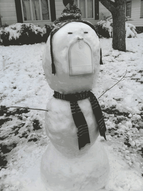 Snowman mailbox GIF Find on GIFER