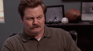 Oh no displeased ron swanson GIF Find on GIFER