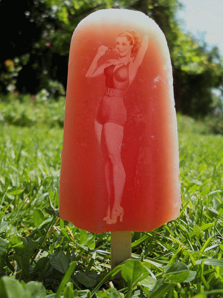 Icicle pinup ice pop GIF Find on GIFER