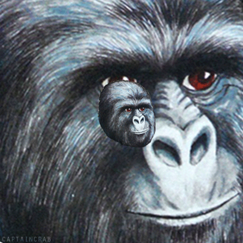 Flying Lawnmower Gorilla Gif