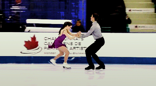 Ice Skating Couple Gif