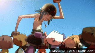 Gorillaz Bailando Videoclipe Gif Find On Gifer