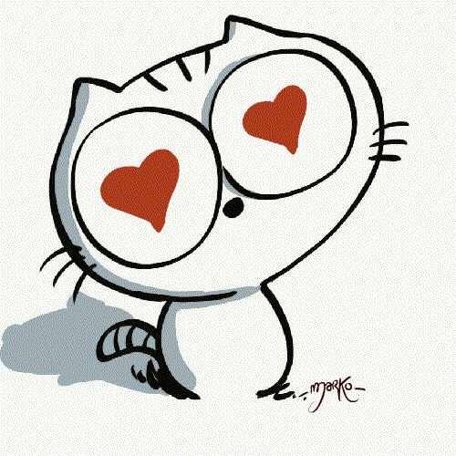 GIF love hello cat animated GIF on GIFER