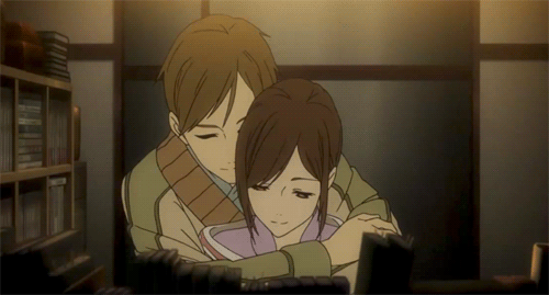 Anime hug cute anime cute anime couple GIF Find on GIFER