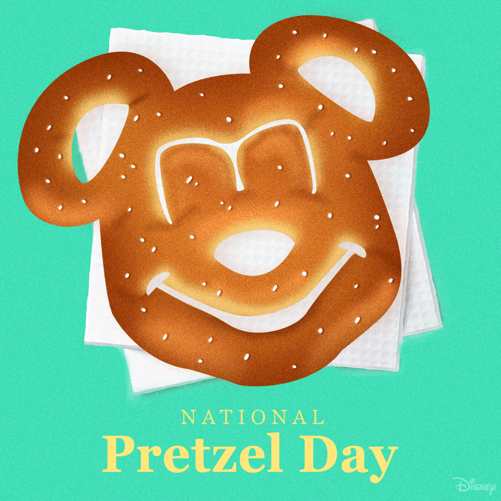 Pretzel national pretzel day disney GIF on GIFER by Moogunris