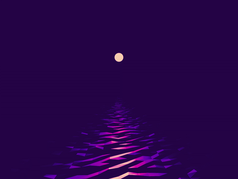 GIF purple moon ocean animated GIF on GIFER by Thogamand