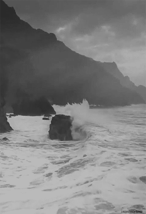 Black and white ocean GIF on GIFER by Fenrilkree
