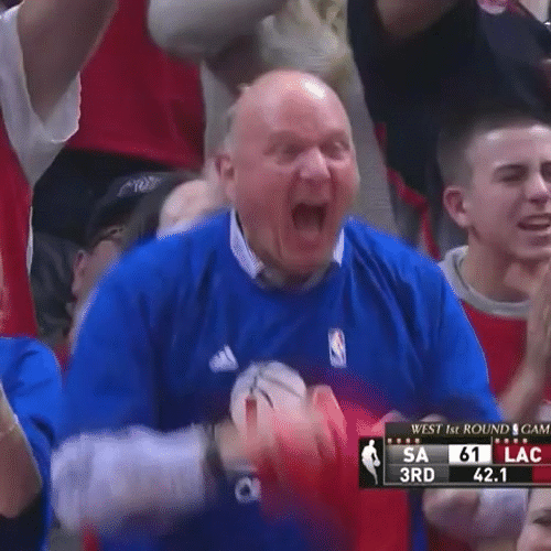 GIF steve ballmer clippers excited animated GIF on GIFER