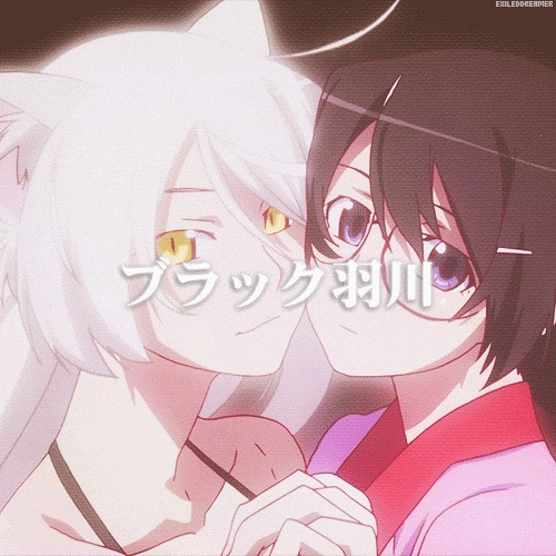 Black hanekawa anime girl neko GIF Find on GIFER