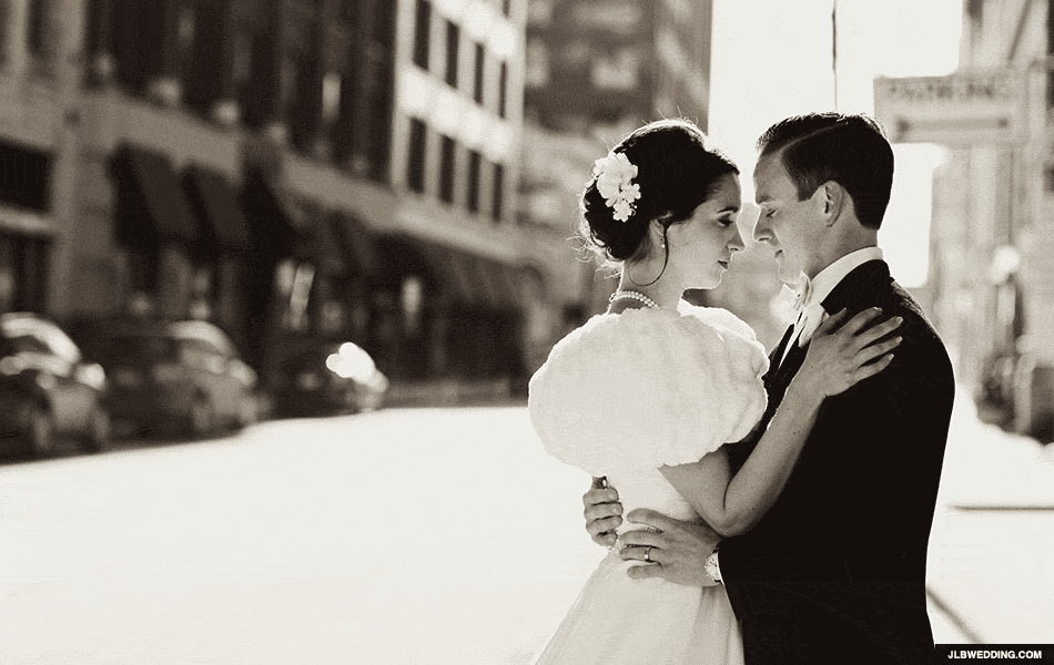 Wedding black and white kiss GIF Find on GIFER