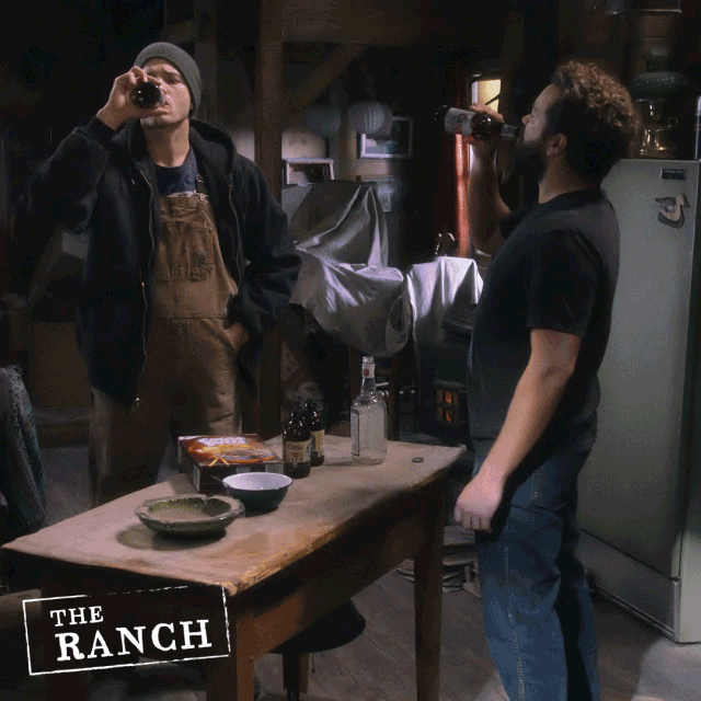 GIF the ranch drinking thirsty thursday animated GIF on GIFER