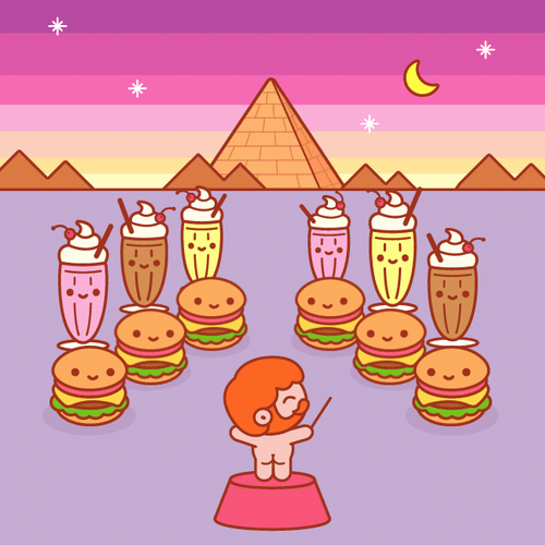 Kawaii orchestra milkshake GIF on GIFER by Doth