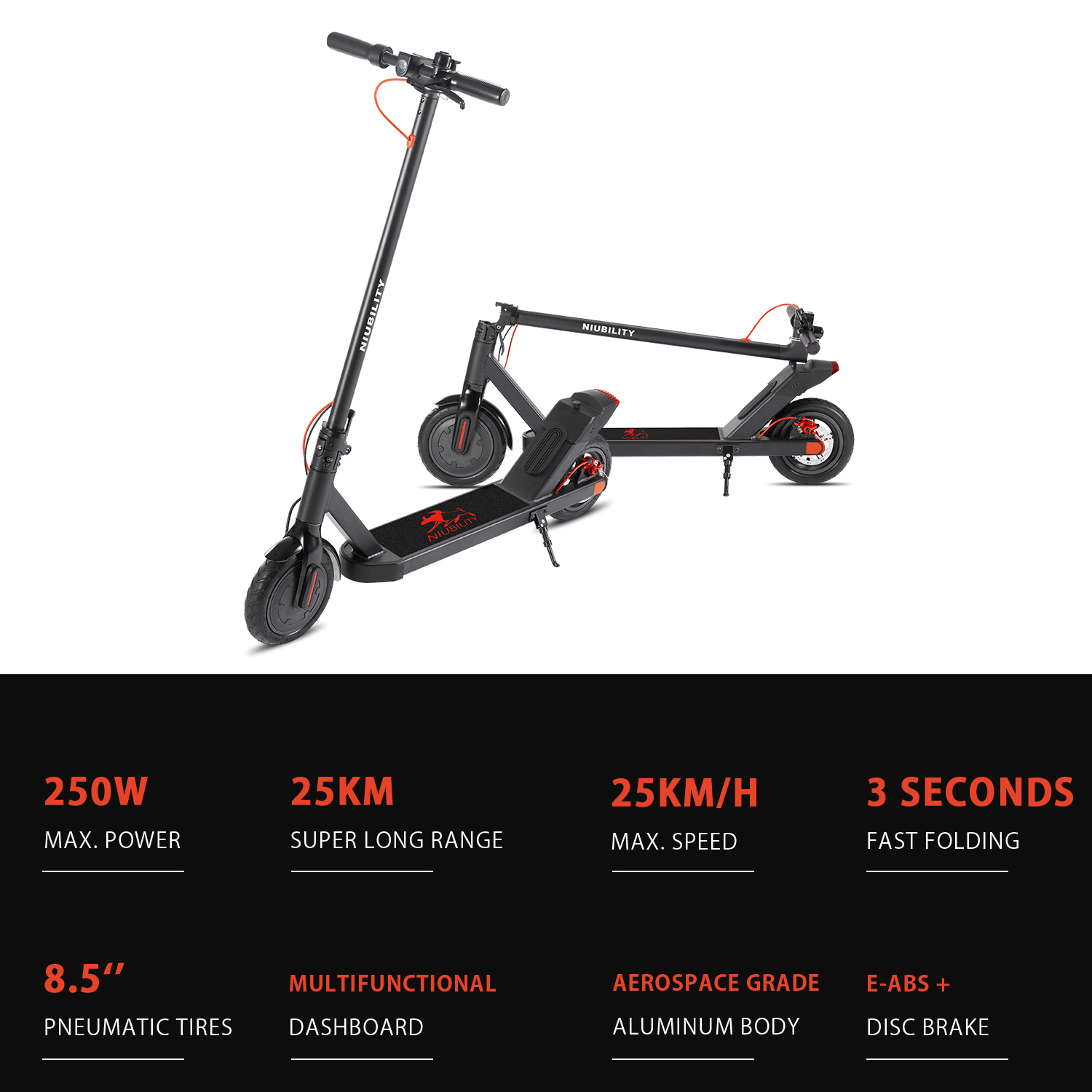 electrique Niubility N1 Vitesse maximale 25 km/h Charge 120