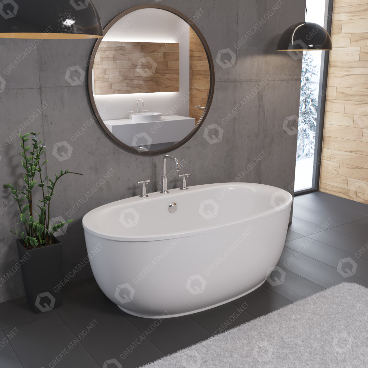 Bathtub Kohler K6369 Sunstruck 3D model GreatCatalog 569