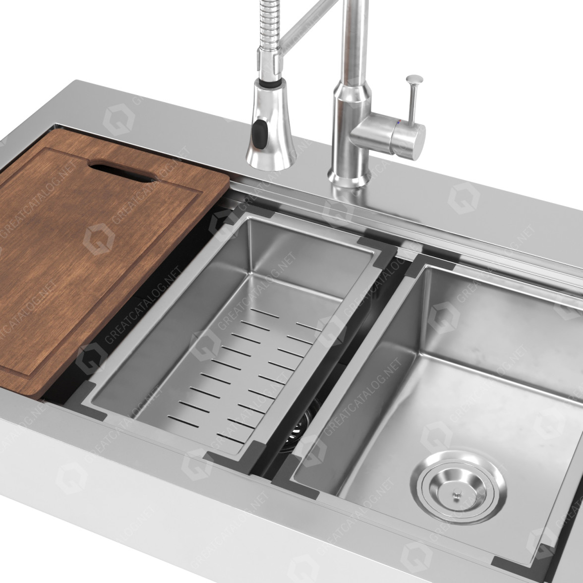 Sink and Faucet American Standard Chive & Pekoe 3D model GreatCatalog