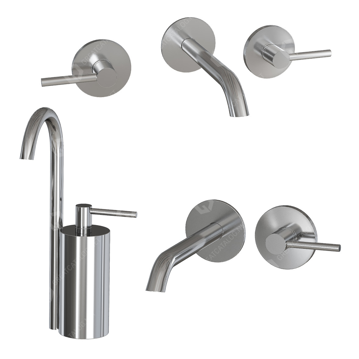 Faucets Quadro Set 3D model・Download 3D models・Great Catalog