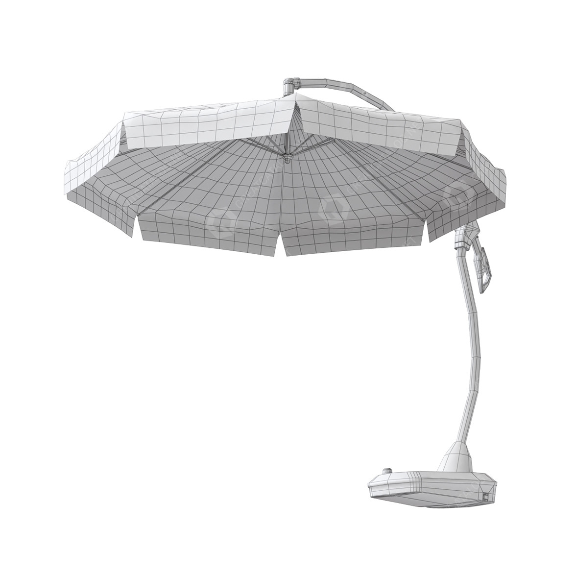 Umbrella Jysk Hanging Parasol Haugesund D300 Black 3d model for