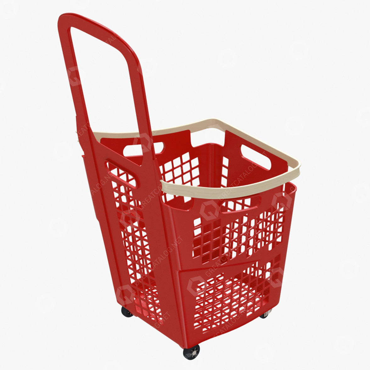 Basket Supermarket Trolley 3D model・Download 3D models