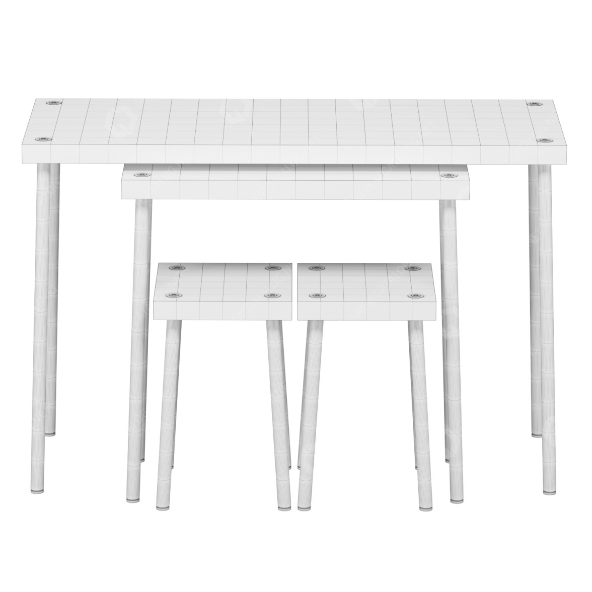 Desks and Stools IKEA Fridnas 3D model GreatCatalog 3939