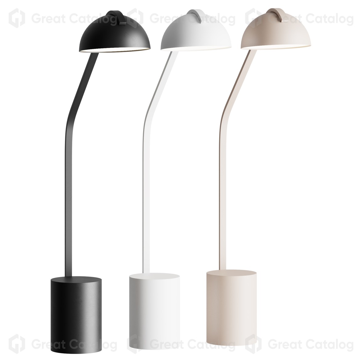 Floor Lamp Kettal Half Dome Overhang (Motion Activated) 3D model