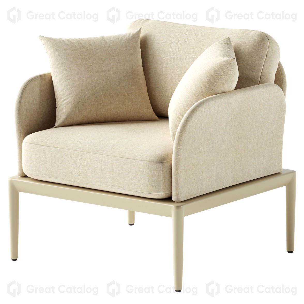 Lounge Chair AllModern Idda Outdoor 3D model GreatCatalog 70340