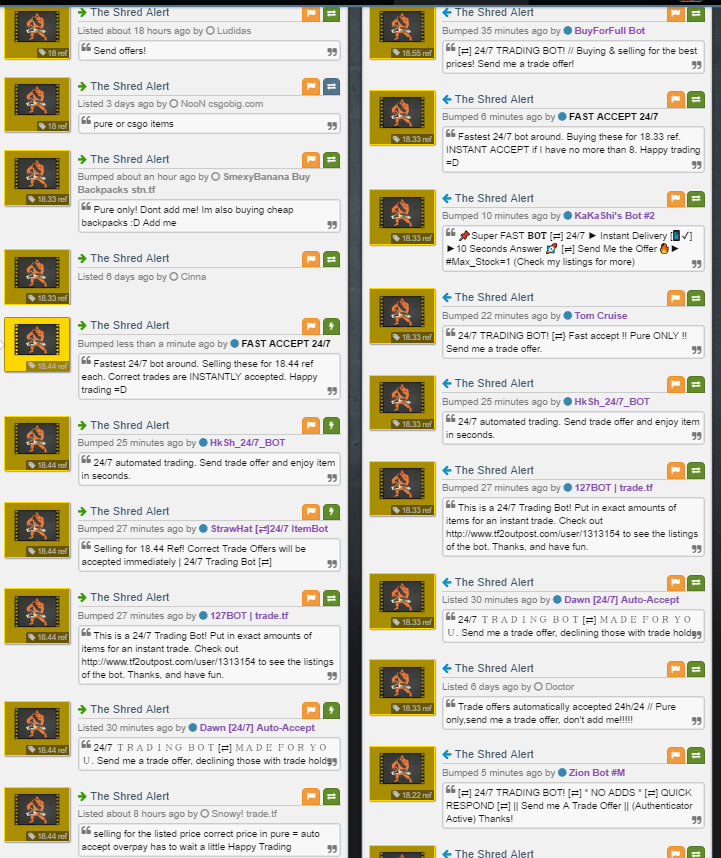 The Shred Alert backpack.tf