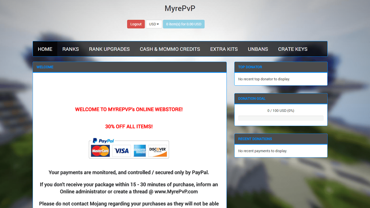 [VERY CHEAP] Professional Website and Buycraft Design MCMarket