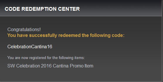 Community Post London Star Wars Celebration Cantina Code Sharing