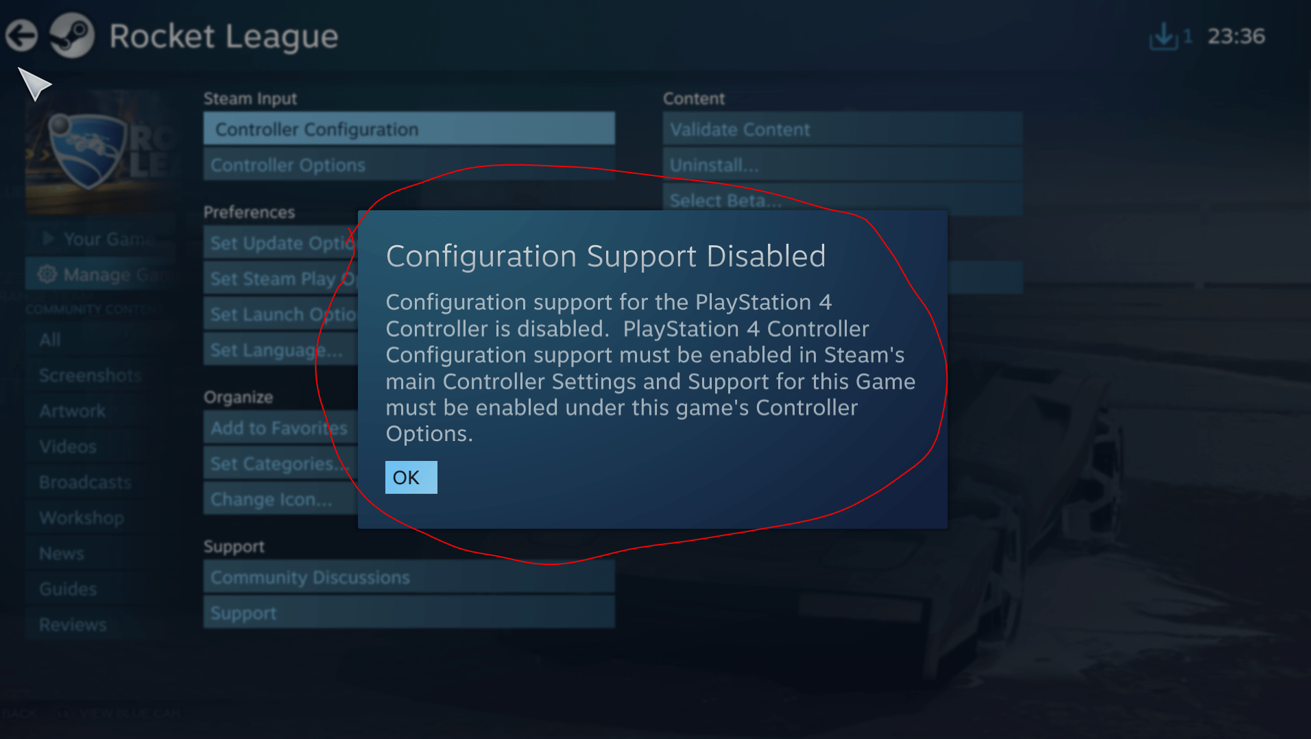 PS4 Controller deadzone shape issue, Please help RocketLeague