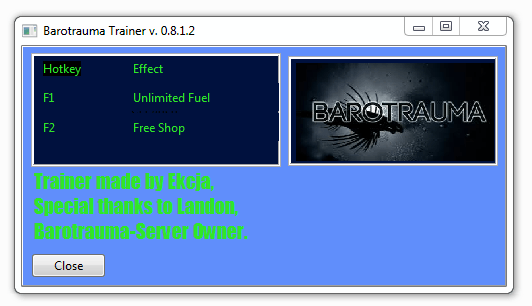 Barotrauma Trainer v. 0.8.1.2 - Undertow Games Forum