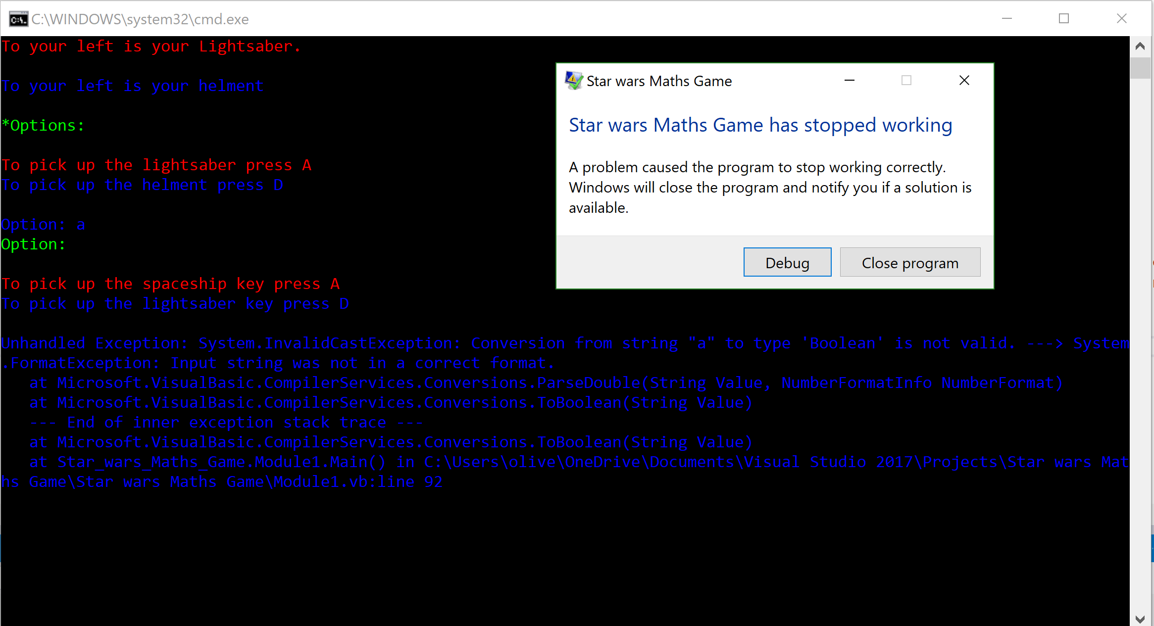How do I make my multiple choice game work. visualbasic