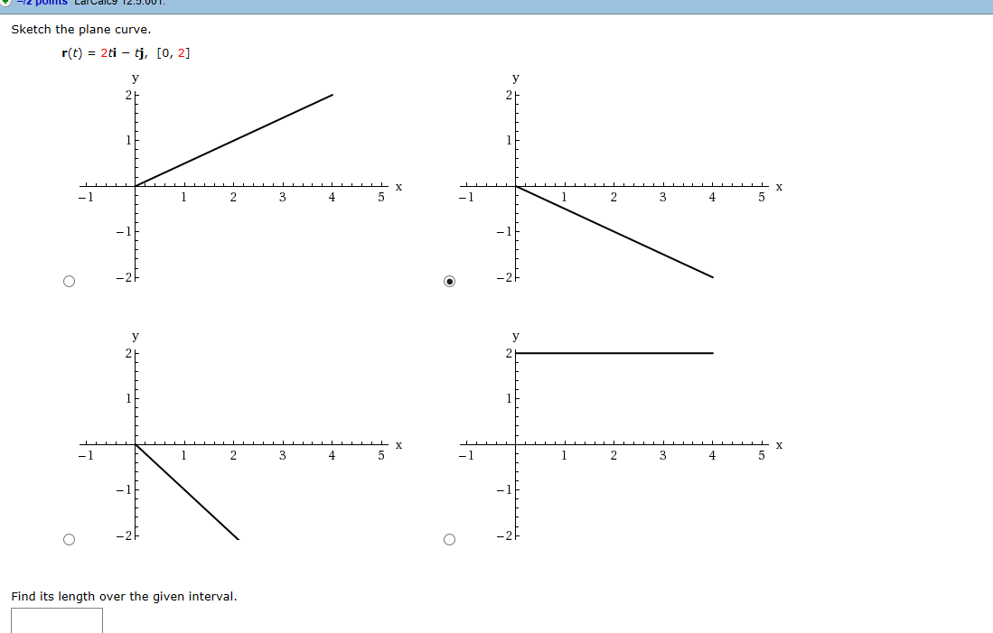 Solved Sketch The Plane Curve. R(t) = 2ti Tj, [0, 2] Fi...