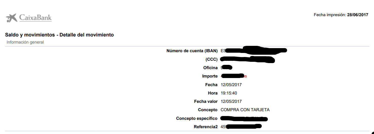Cuando haces transferencia por la CAIXA online Foro Coches