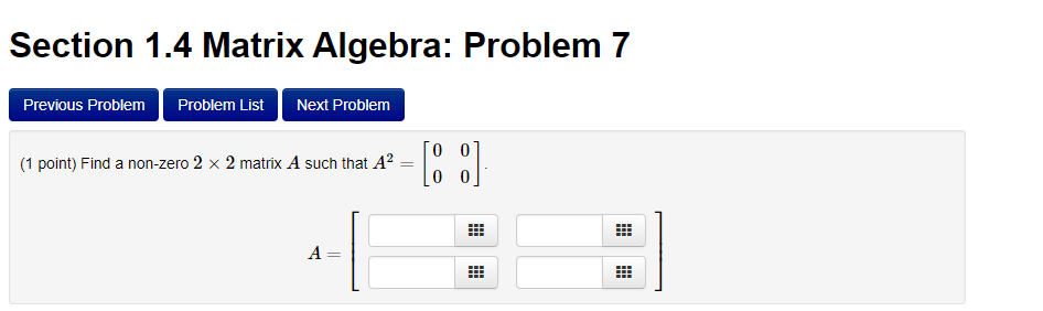 Solved Section 1.4 Matrix Algebra Problem7 Previous Prob...