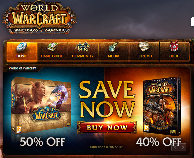Blizzard summer promo WoW BC 50, WOD 40