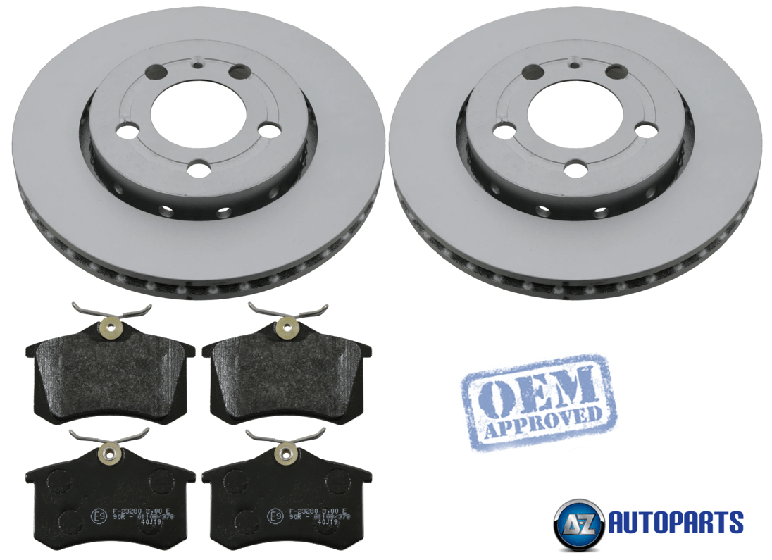 For Audi A3 TT S3 Quattro 1.8 T 3.2 19982006 Rear Vented Brake Discs