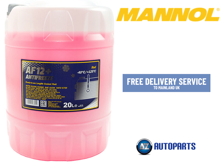 Mannol Antifreeze Coolant AF12+ Red Ready To Use Mixed 40°C Longlife