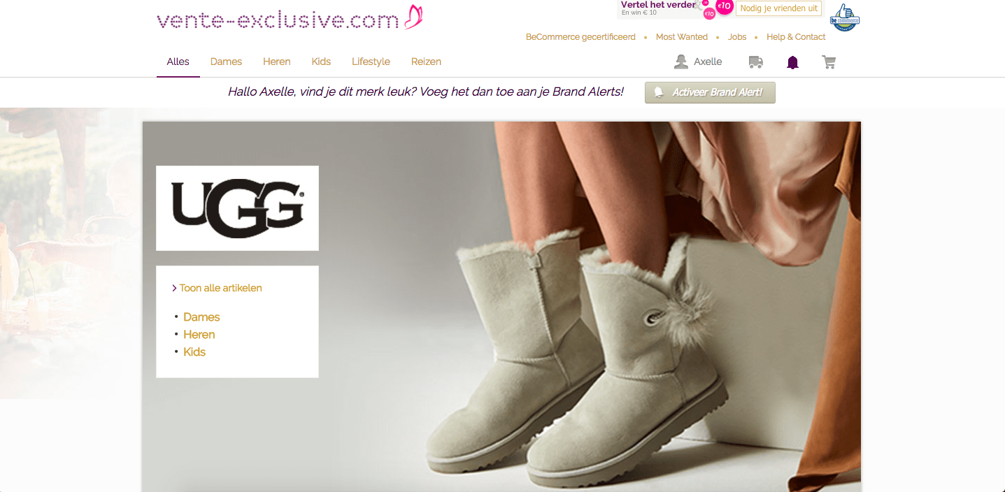 Vente Exclusive korting op UGG PromoCode.be