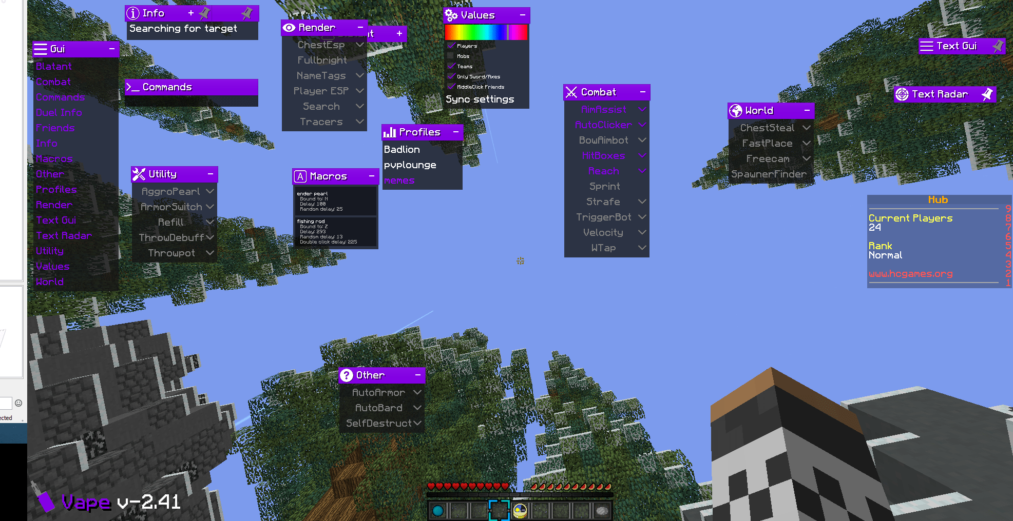 Minecraft Best Cheats [Vape, Harambee, Incognito and 12 Ghost client